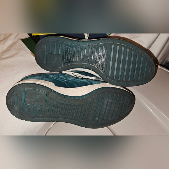 Puma Teal Velvet Sneakers - Picture 7 of 8